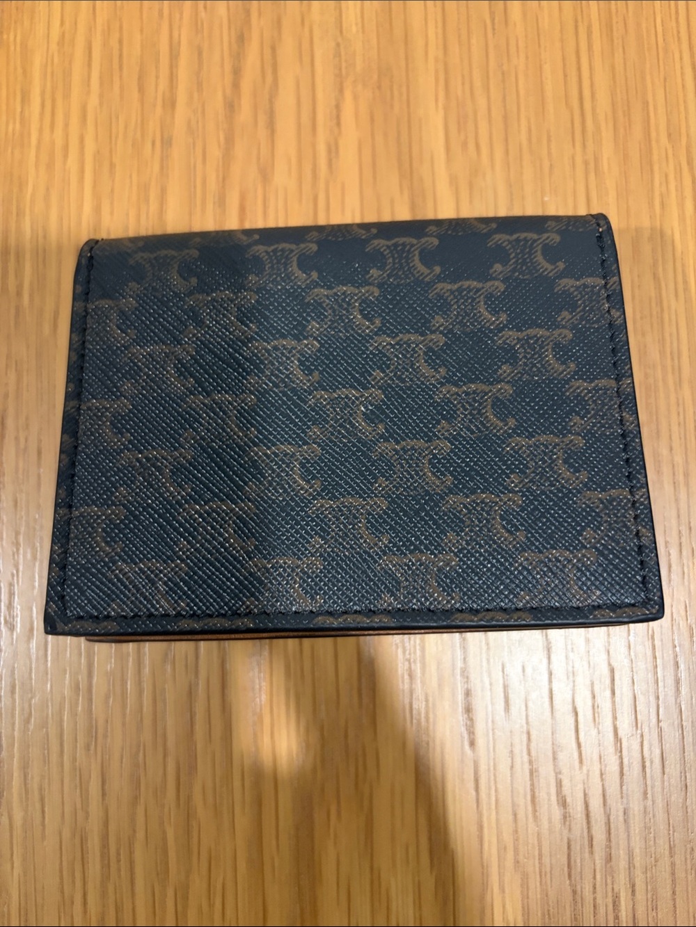Celine Brown Monogram Triomphe Card Holder Wallet - Picture 2 of 7